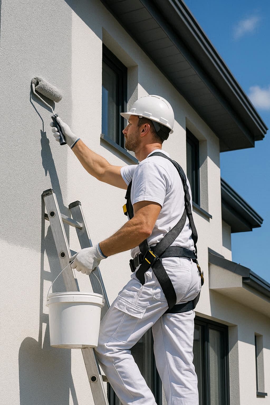 Chantier isolation thermique par l'extérieur ITE